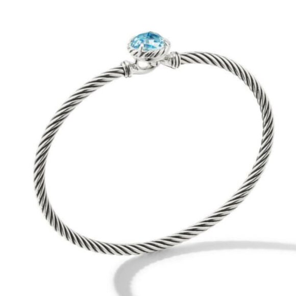 David Yurman Petite Chatelaine Bracelet in Sterling Silver with Blue Topaz - Picture 2 of 5